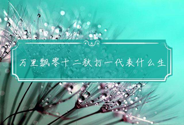 万里飘零十二秋打一代表什么生肖，精准词语解释释义